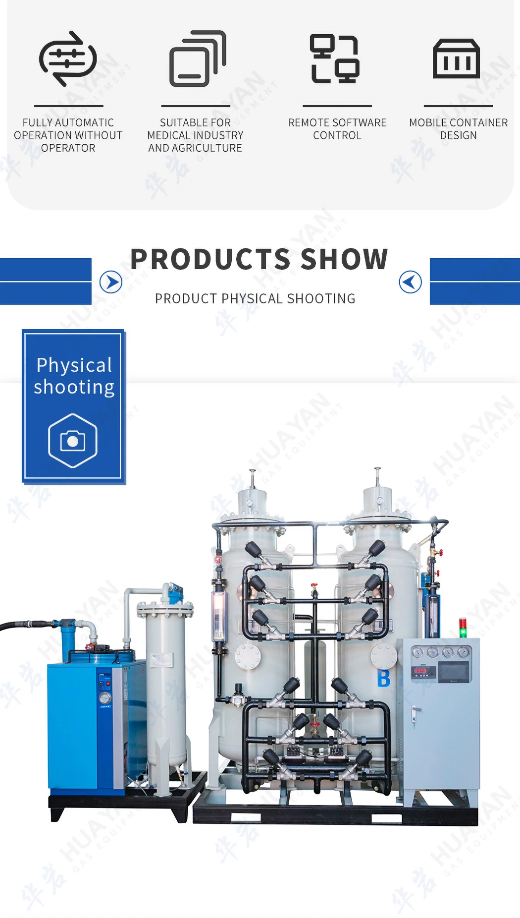 Hyo-20 93% Industrial Psa Oxygen Plant Containerized Oxygen Generator Hospital Equipment